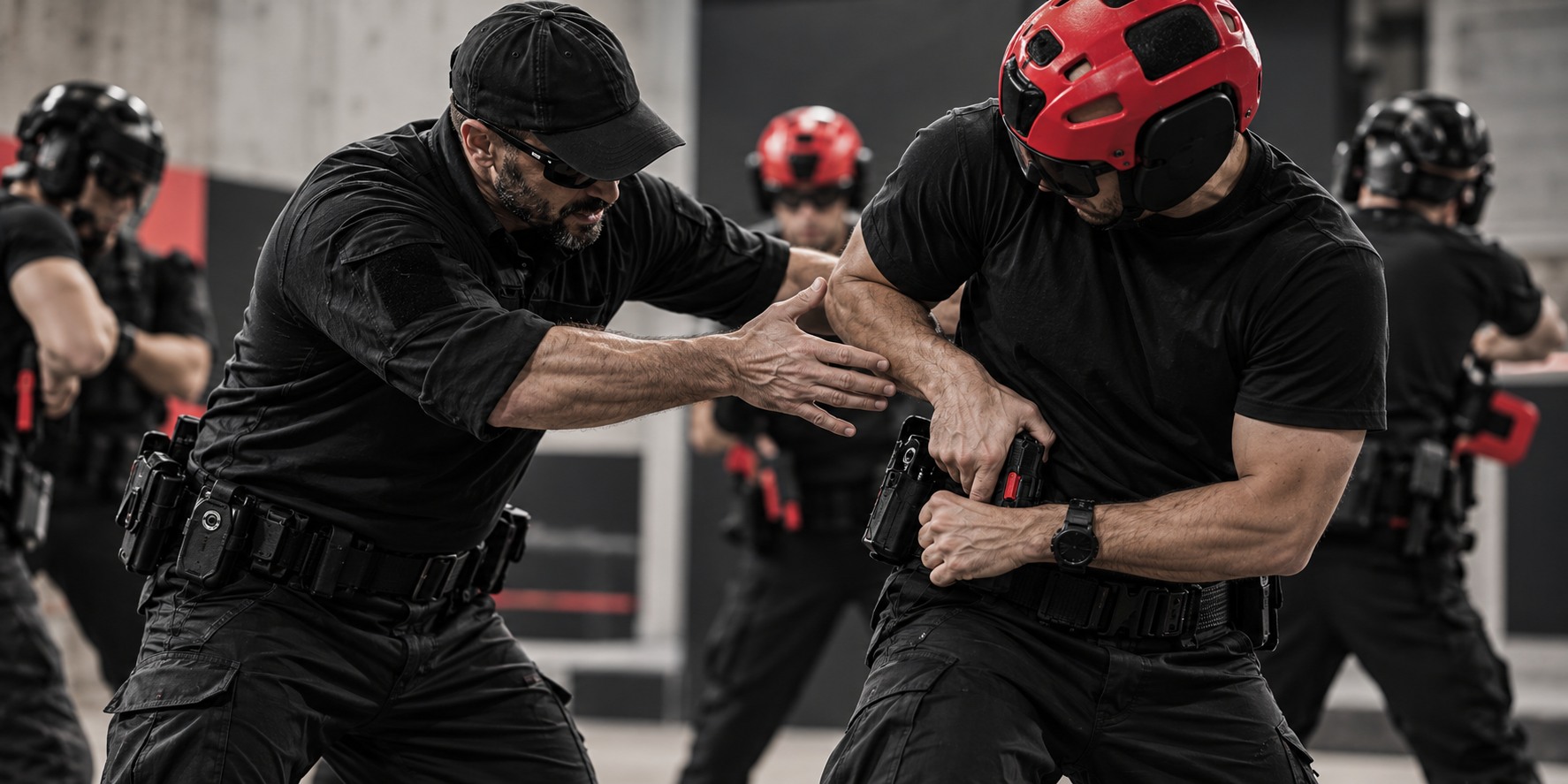 Instructor de RdA supervisando a un operador con casco rojo durante la formación